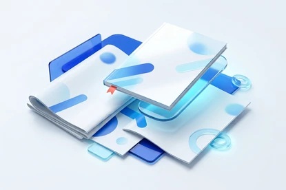 Раскрытый журнал с рекламным модулем